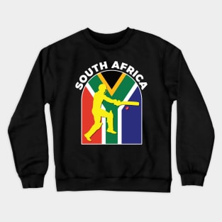 South Africa Cricket Batsman South Africa Flag Crewneck Sweatshirt